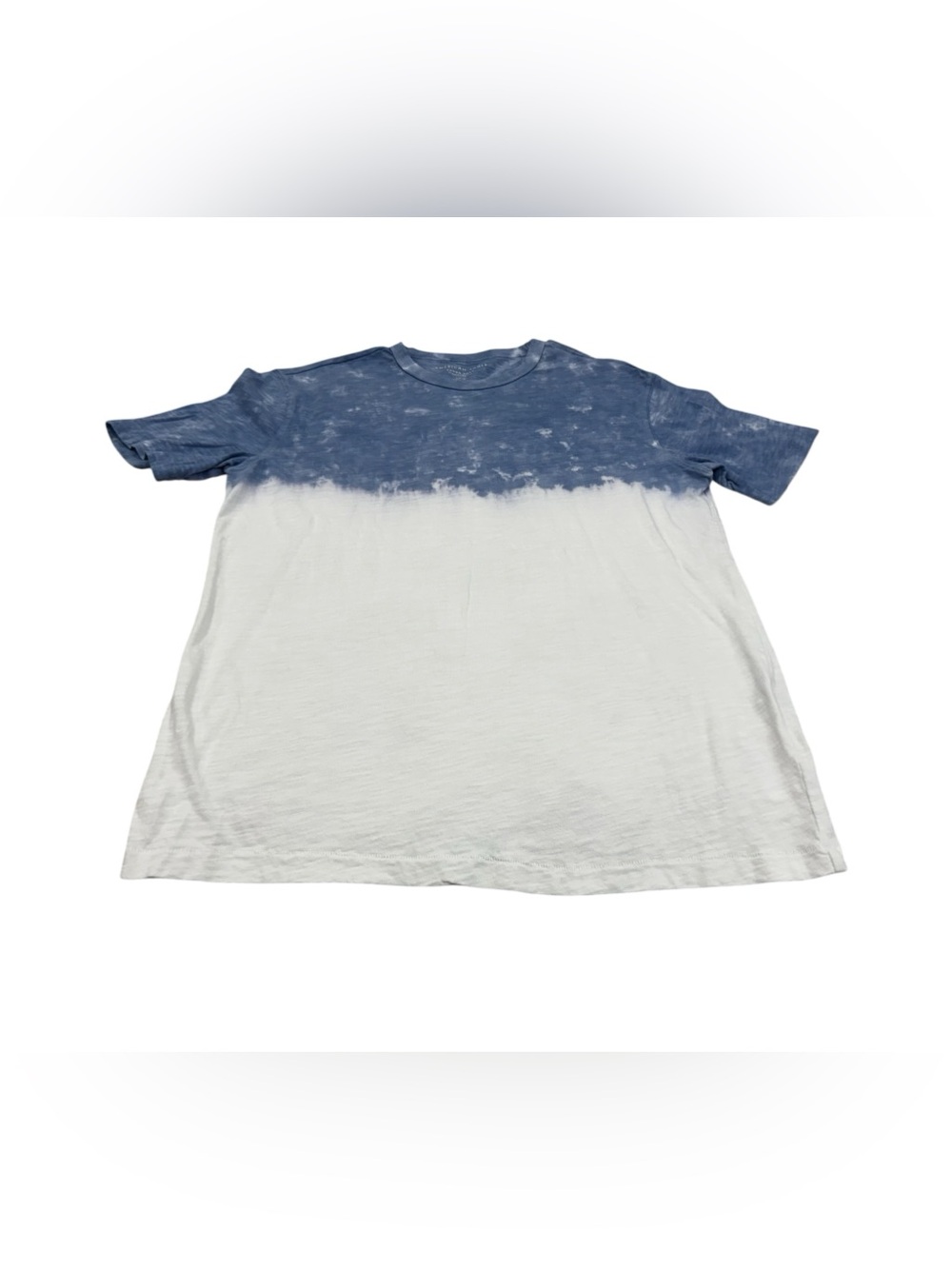 American Eagle Outfitters Super Soft Standard Fit Blue and White Dip-Dye T-Shirt